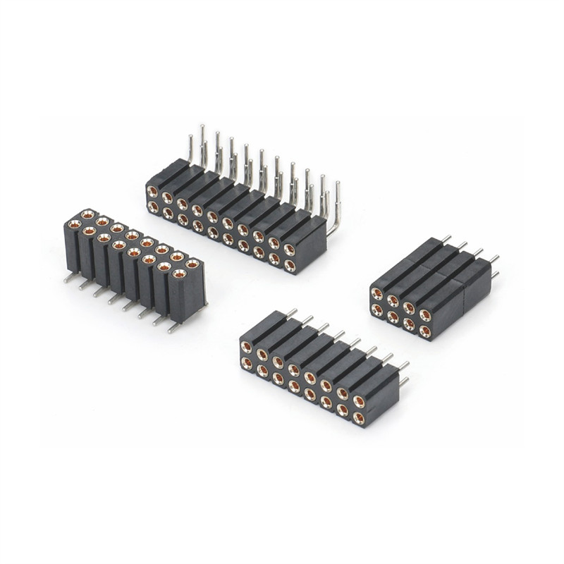 2.54mm单 双排90 180度SMT 圆孔排母